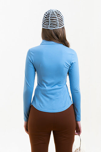 AVA Long Sleeve Collared Top